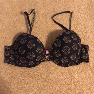 Vintage Victoria’s Secret Love Pink crest print bra